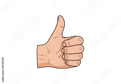 Hand giving a thumbs up gesture approval, useful for business presentations, feedback concepts, positive reviews, success celebrations, and social media posts.