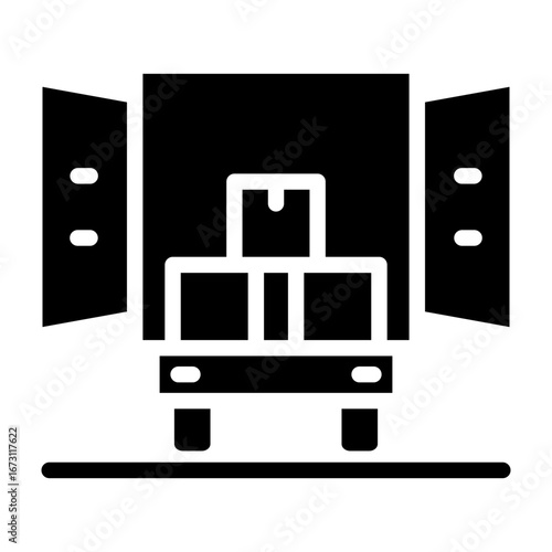 Loading Dock Worker Vector Glyph Icon Design