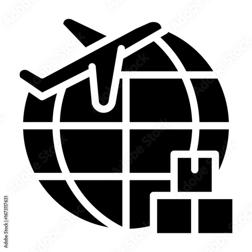 International Buyer Vector Glyph Icon Design