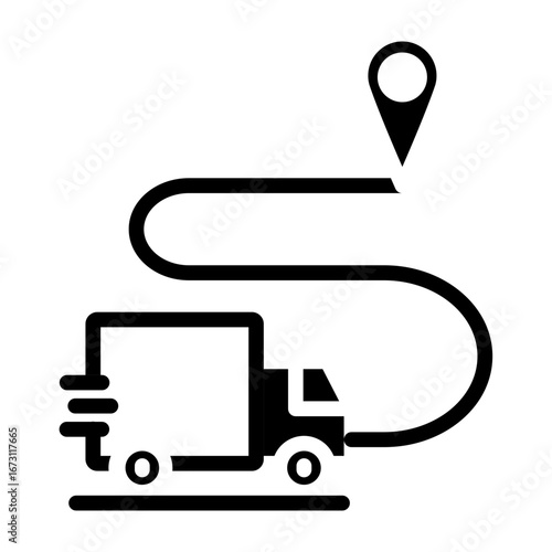 Shipment Tracking App Vector Glyph Icon Design