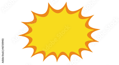 A simple cartoon illustration of an explosion, featuring yellow and orange colors.