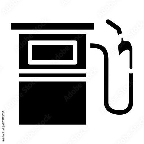 Gas Station Vector Glyph Icon Design
