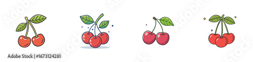 Chokecherry vector icon collection with clean lines and modern minimal style.