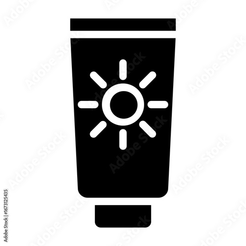 Sunscreen Vector Glyph Icon Design