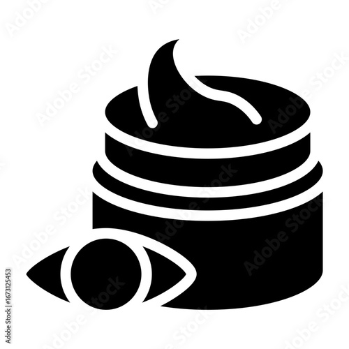 Eye Cream Vector Glyph Icon Design