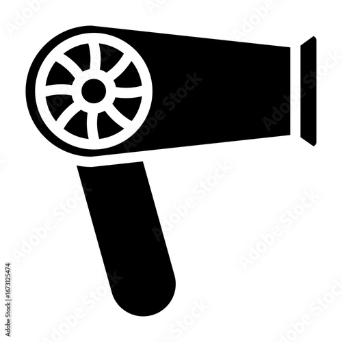 Hair Dryer Vector Glyph Icon Design
