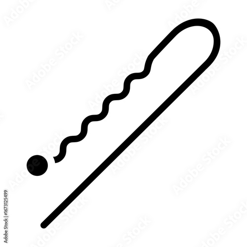 Hair Clip Vector Glyph Icon Design