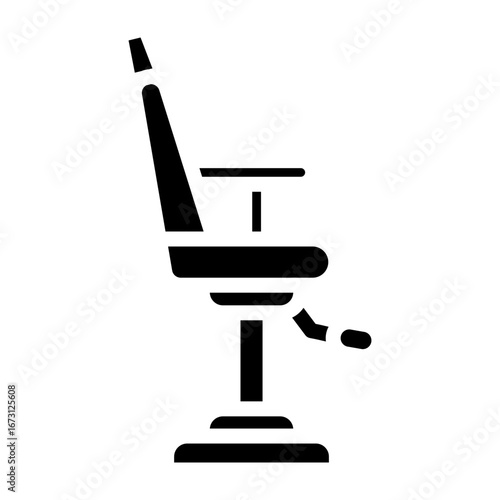 Salon Chair Vector Glyph Icon Design