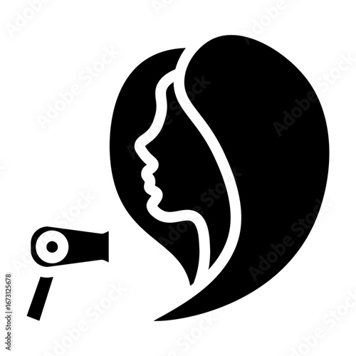 Hairdresser Vector Glyph Icon Design