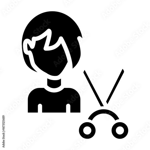 Barber Vector Glyph Icon Design