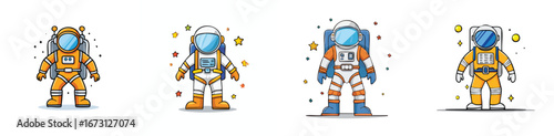spacewalk vector pack in contemporary style with balanced composition.