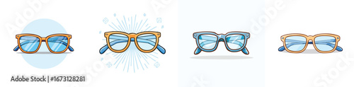glasses vector pack in contemporary style with balanced composition.