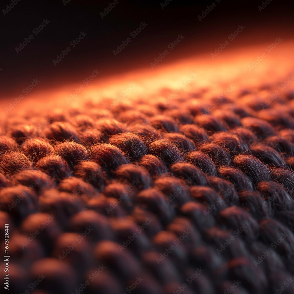 Fototapeta premium tactile wool texture highlighted by warm lighting