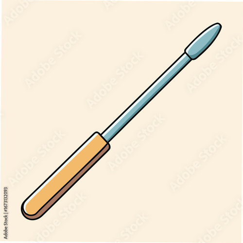 Cartoon Illustration Of A Nail File With A Light Blue Tip manicure pedicure