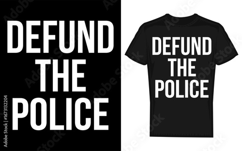 Illustration of a Cat with a Political Message Suggesting Defunding the Police