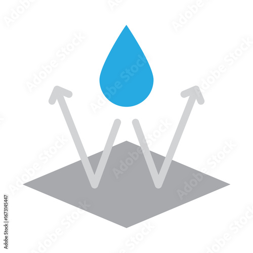 Water Resistant Vector Flat Icon Design