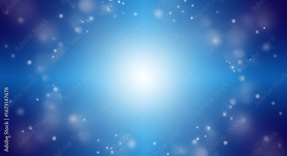 Naklejka premium Brilliant light burst against an ethereal dreamy blue background