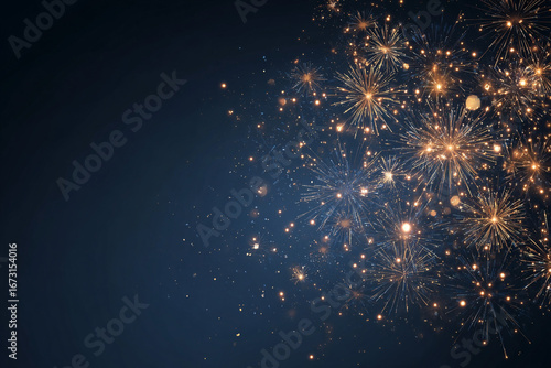 Wallpaper Mural Sparkling fireworks display in a dark night sky a festive celebration Torontodigital.ca