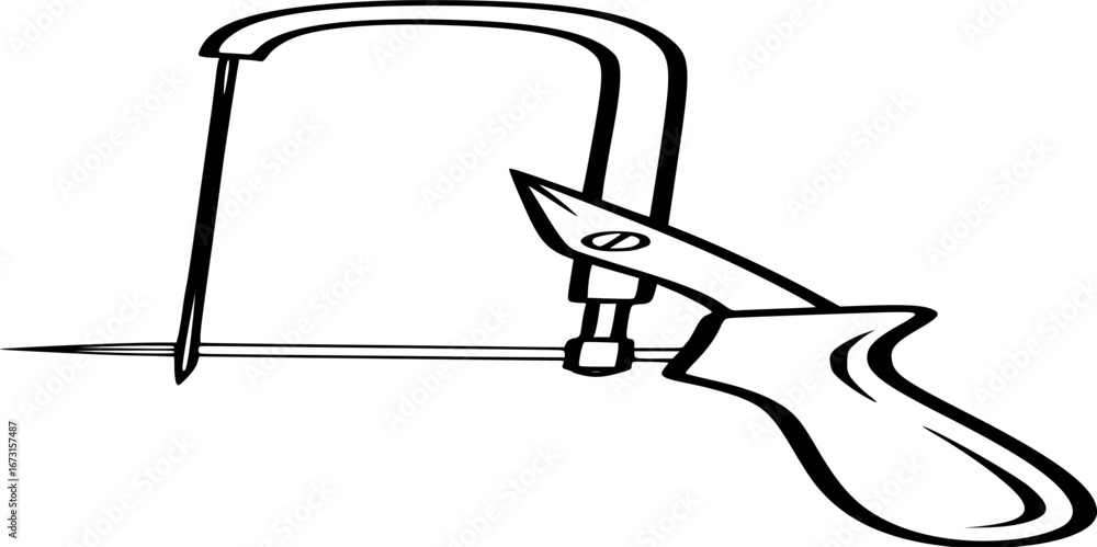 Fototapeta premium vector illustration of a black and white tool