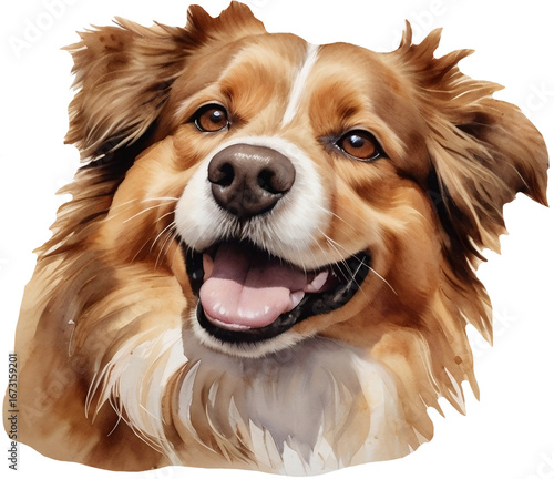 Wallpaper Mural golden retriever dog isolated, watercolor painting of a dog Torontodigital.ca