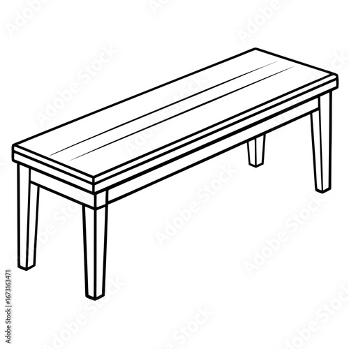 wooden table isolated on white