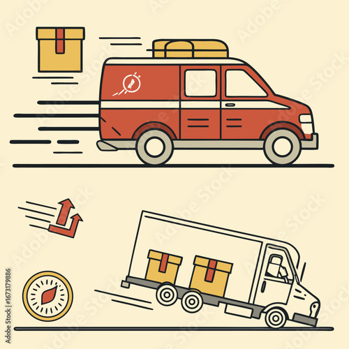set of transport icons