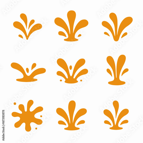 Abstract orange splash pattern design for background or decoration