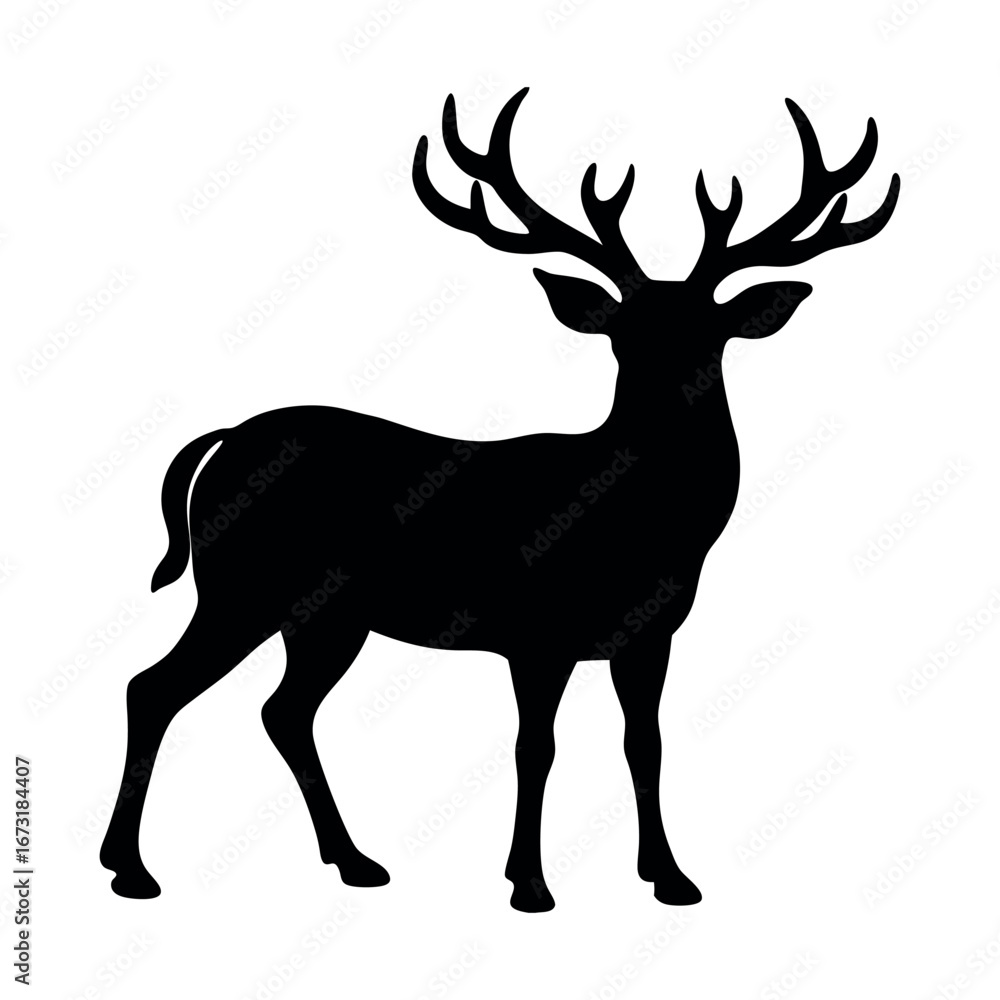 Obraz premium Deer Silhouette Graphic Design