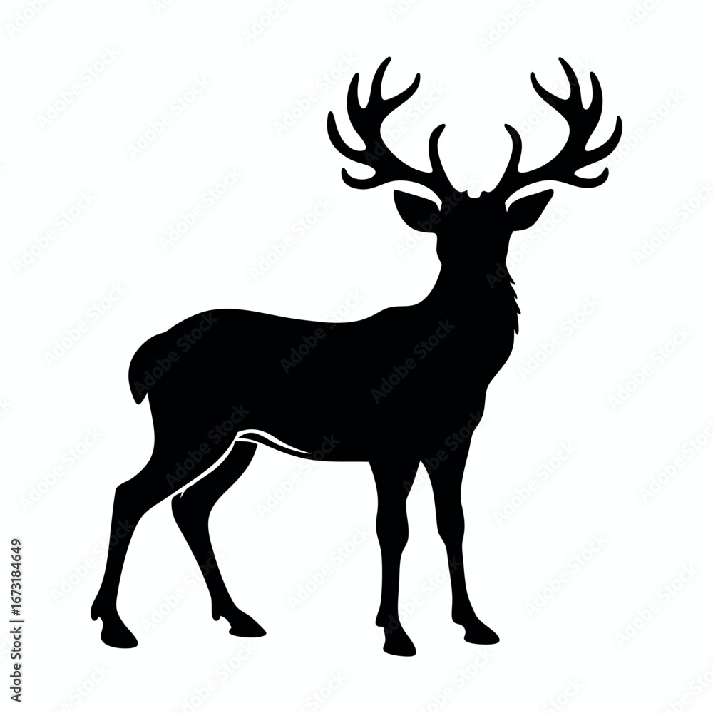 Obraz premium Deer Silhouette Graphic Design