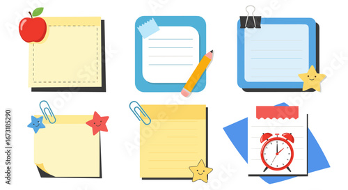 Get organized with these cute and colorful school and office sticky notes for reminders and to-do lists