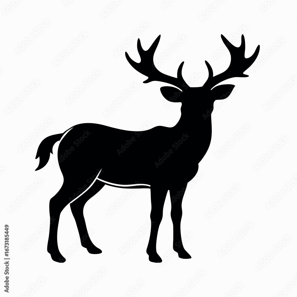 Fototapeta premium Deer Silhouette Graphic Design