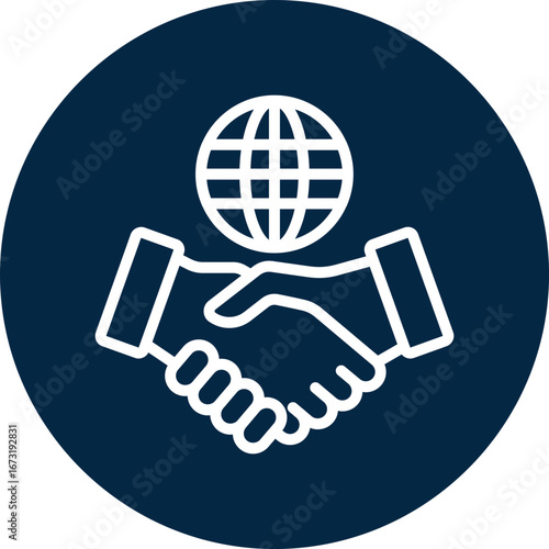 Business partnership icon for business opportunities, business, website, application, printing, document, poster design, etc