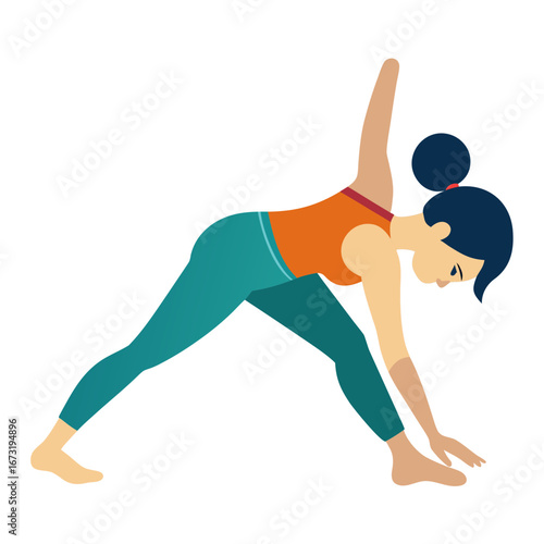 vector illustration of a man exercising