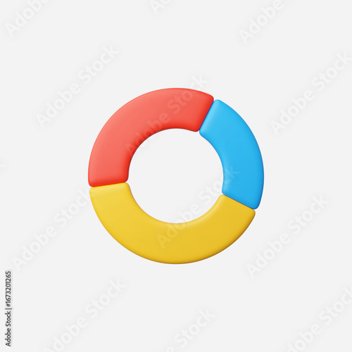 3d Realistic Donut Chart icon vector Illustration Free Download 3d Realistic Donut Chart icon vector Illustration - GFXLoad