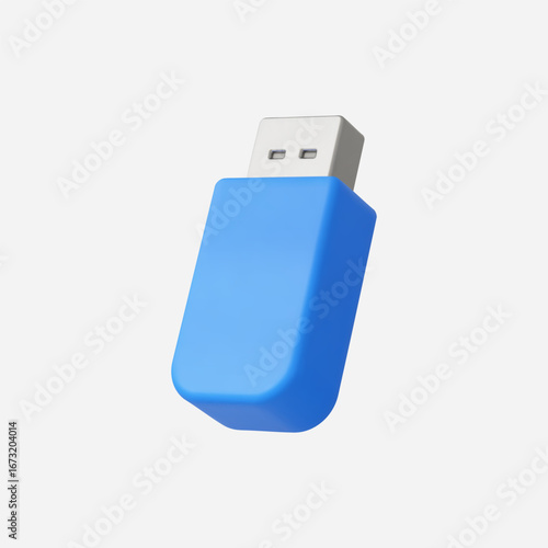 3d Realistic USB icon vector Illustration