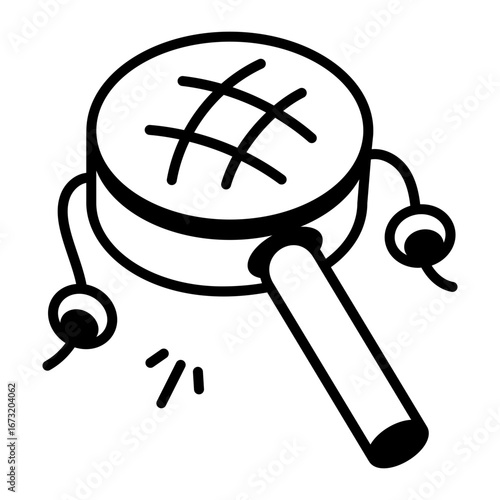 A drawing style icon showing a rattle drum
