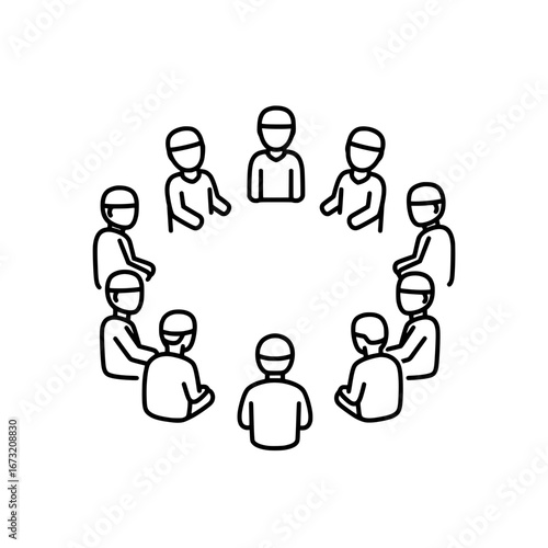 Meeting with people wearing face masks and observing social distancing