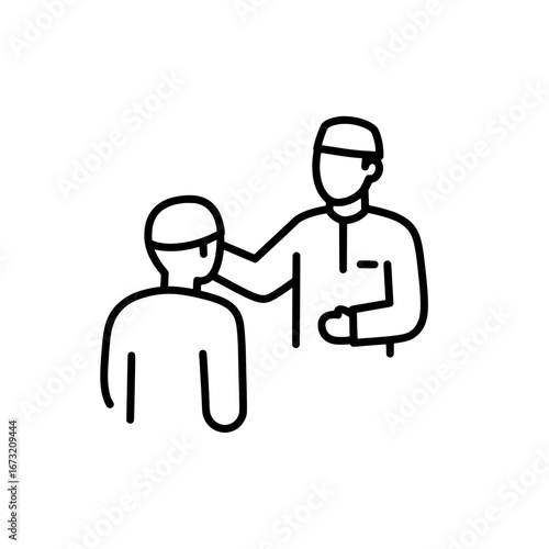 Medical consultation with transparent background