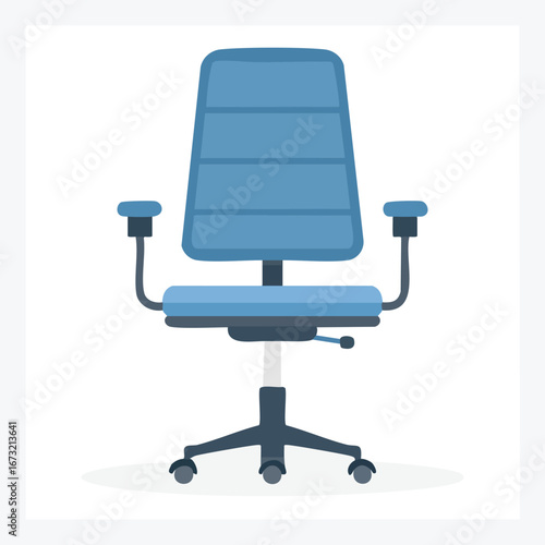 Modern Blue Office Chair, Ergonomic Design