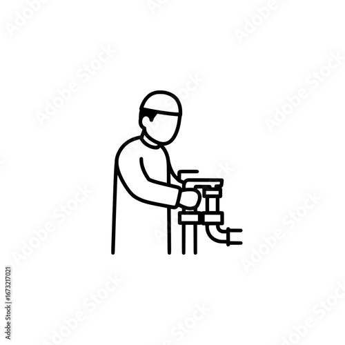 Surgeon operating surgical equipment with transparent background