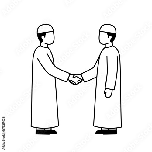 Handshake between two medical professionals with transparent background