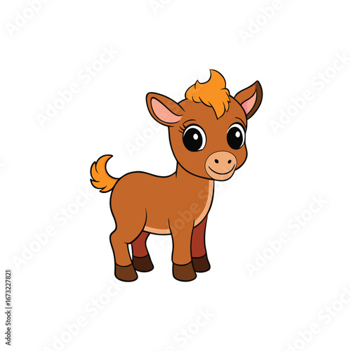baby centaur on white background.eps