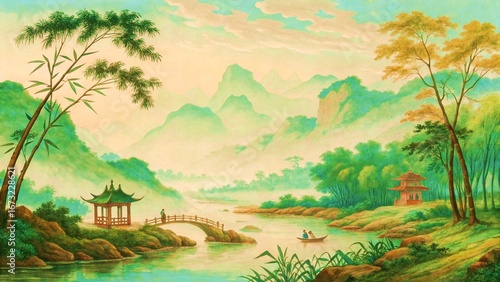 landscape with mountains 