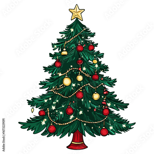 christmas tree, christmas, festival, vector, transparent background, tree, xmas, star, decoration, celebration, winter, season, ornament, december, festive, snow, isolated, pine, merry, gift
