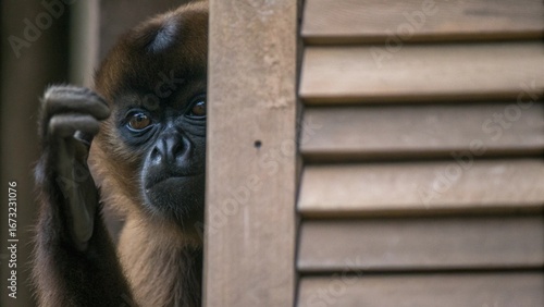 young monkey portrait