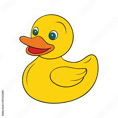 rubber duck on white background.eps