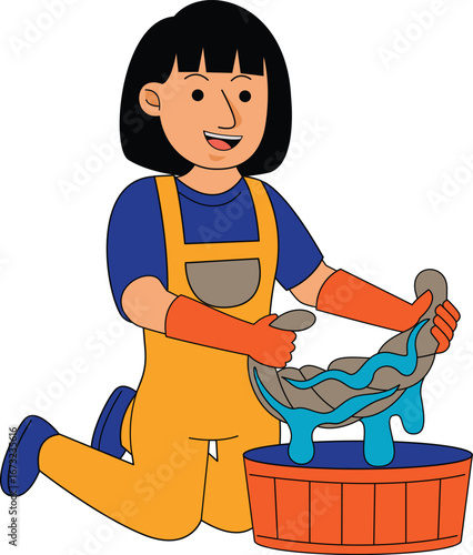 House Cleaner Woman 02.eps