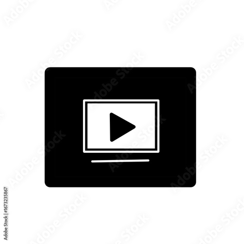 video player icon vector