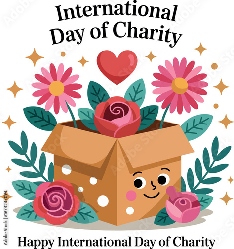Celebrating International Day of Charity with a Box of Flowers and Heartfelt Giving to Those in Need Worldwide