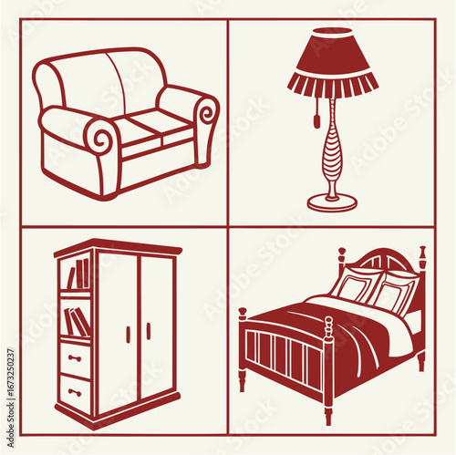 bed and pillows